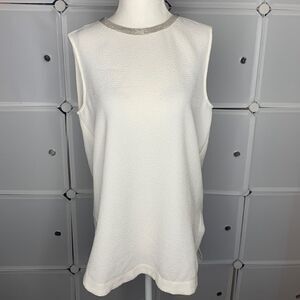 Nordstrom Halogen White Sleeveless Blouse Size Medium